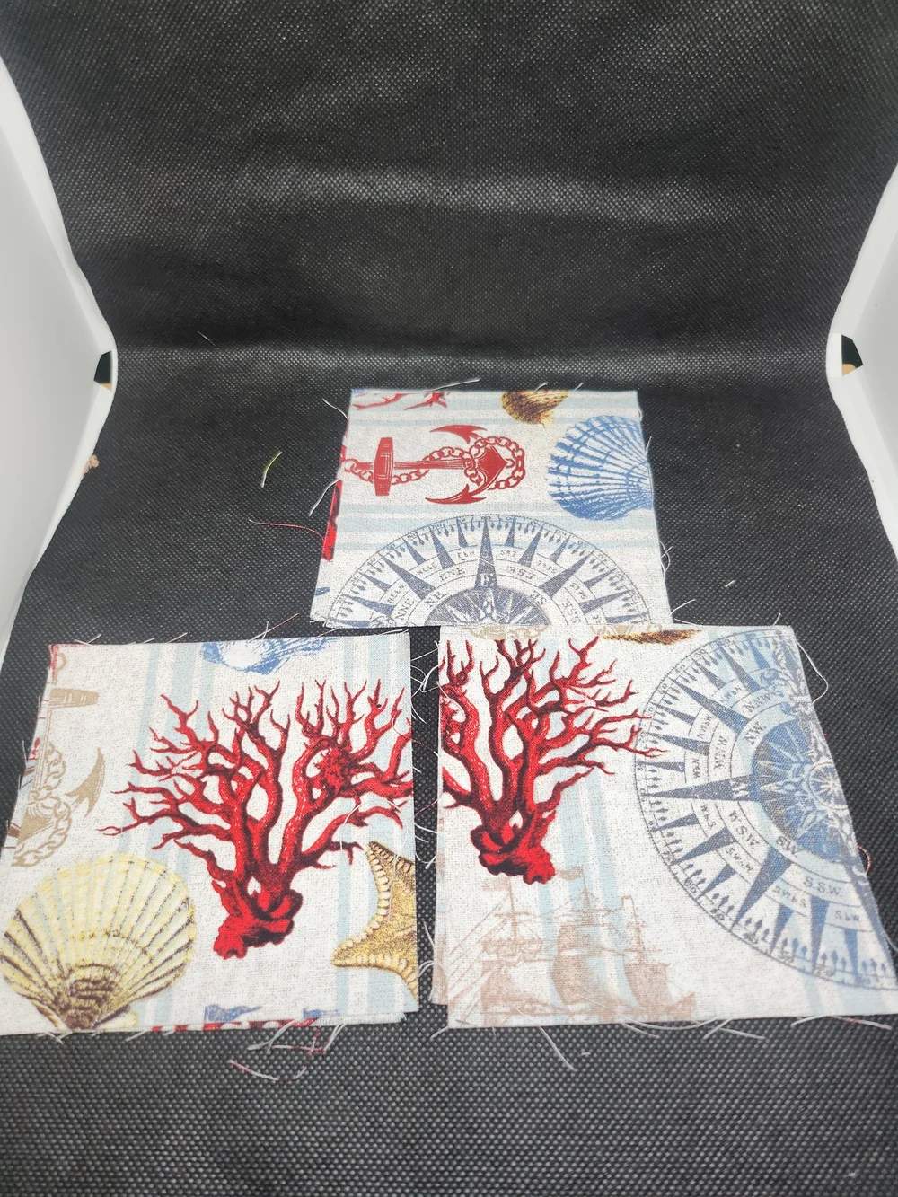 6 4.50 inch precut cotton fabric squares; great for quilting and crafting